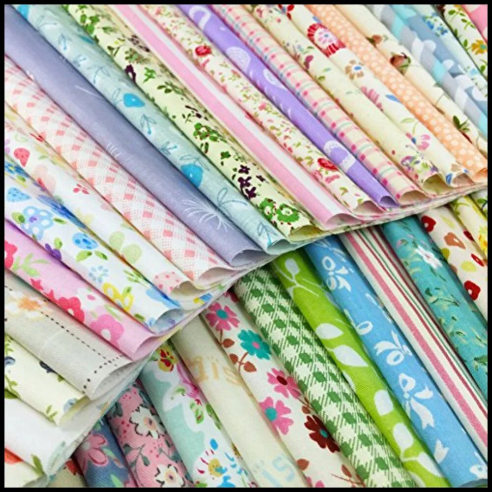 Precut Quilt Squares 100% Cotton Floral Fabric DIY Craft Sewing Bundle